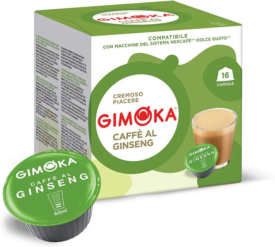 Gimoka 16 Capsule Caffè Al Ginseng compatibili con sistema NESCAFÉ® Dolce Gusto®