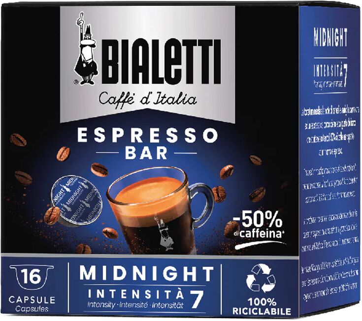 Bialetti 16 Capsule Midnight compatibili con sistema Mokespresso