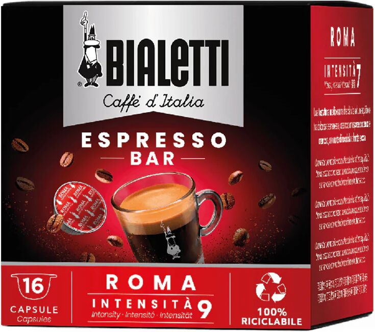 Bialetti 16 Capsule Roma compatibili con sistema Mokespresso