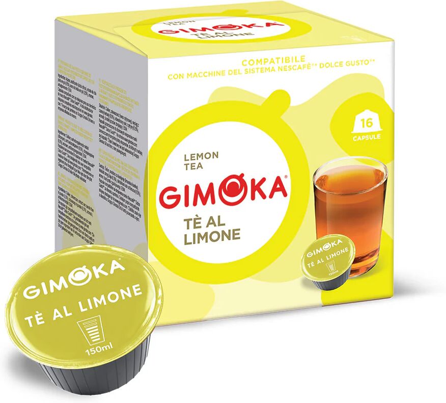 Gimoka 16 Capsule Tè Al Limone compatibili con sistema NESCAFÉ® Dolce Gusto®