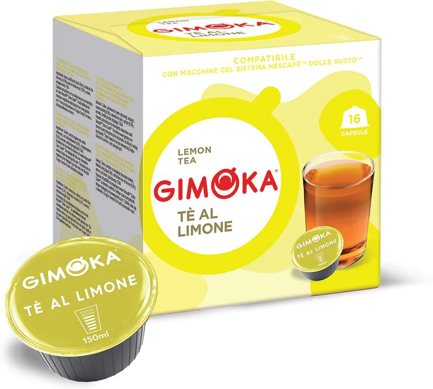 Gimoka 16 Capsule Tè Al Limone compatibili con sistema NESCAFÉ® Dolce Gusto®