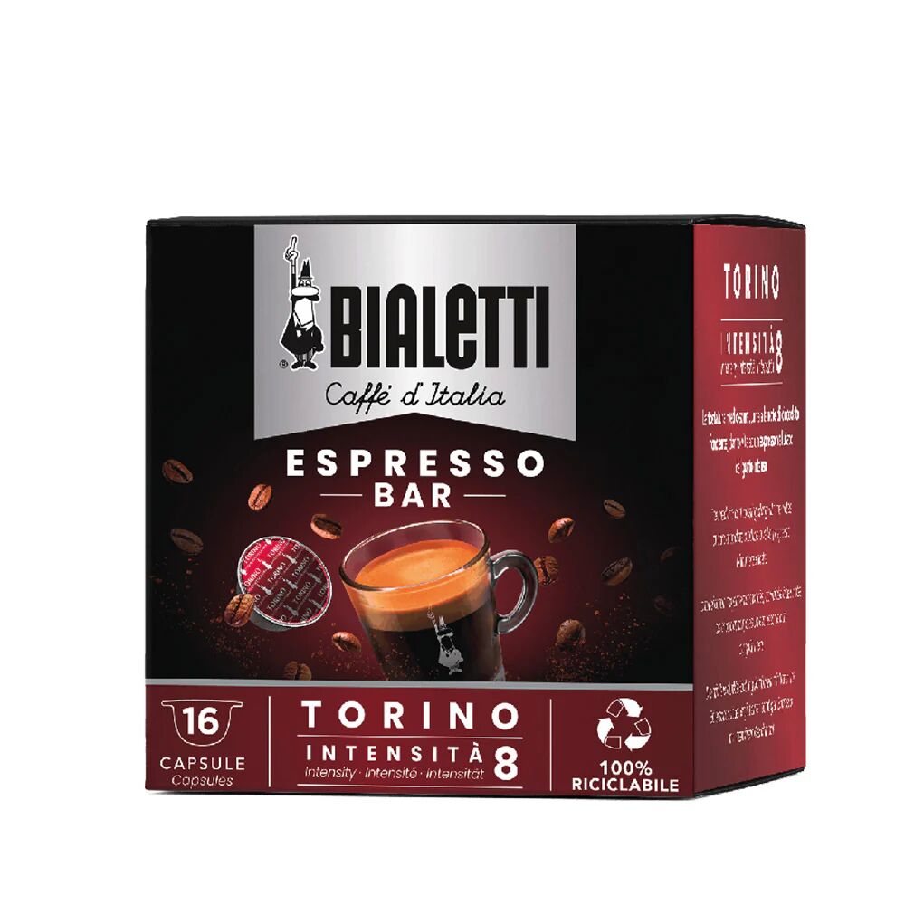 Bialetti 16 Capsule Torino compatibili con sistema Mokespresso