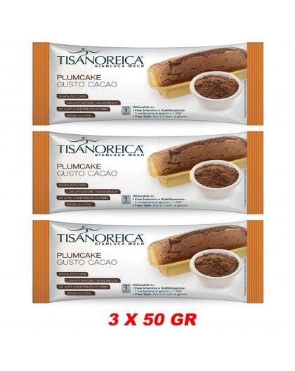 Plumcake gusto cacao 3 X 50 gr Tisanoreica Gianluca Mech
