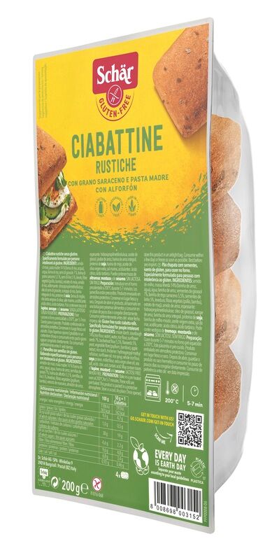 DR.SCHAR SpA SCHAR Ciabattine Rustiche 200g