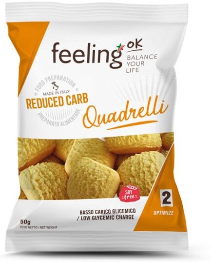 Feeling Ok Quadrelli Biscotti Gusto Arancia Optimize 50g