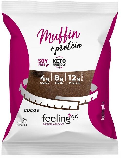 Feeling Ok Muffin Al Cacao Con Gocce Di Cioccolato 50g