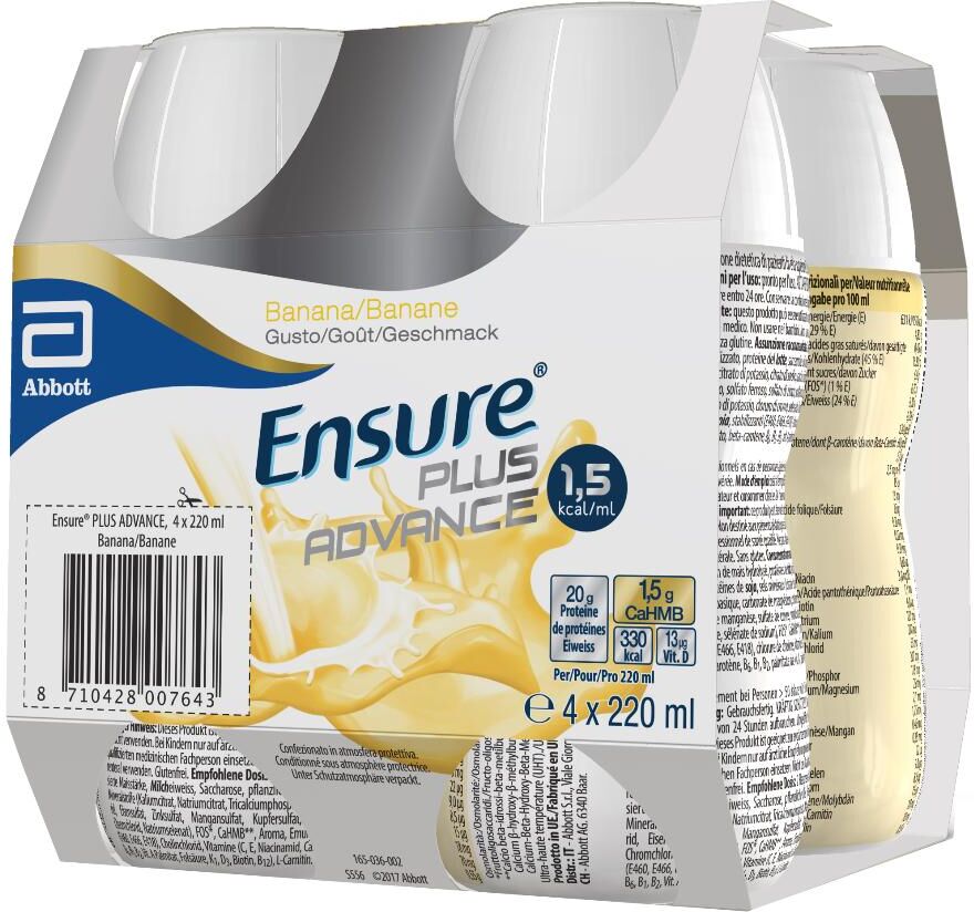 Abbott Ensure Plus Advance Banana 4 x 220 ml