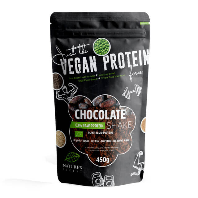 Natures Finest - Nutrisslim Chocolate raw protein shake 63% - bio - 450g