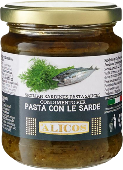 Alicos - Sapori Autentici di Sicilia Condimento pasta con le sarde