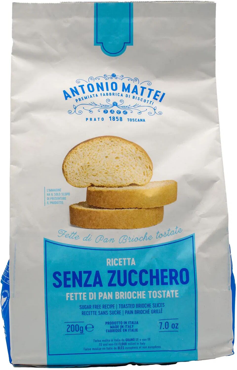 Antonio Mattei Biscottificio Antonio Mattei Fette di Pan Brioche Tostate Ricetta senza Zucchero gr 20