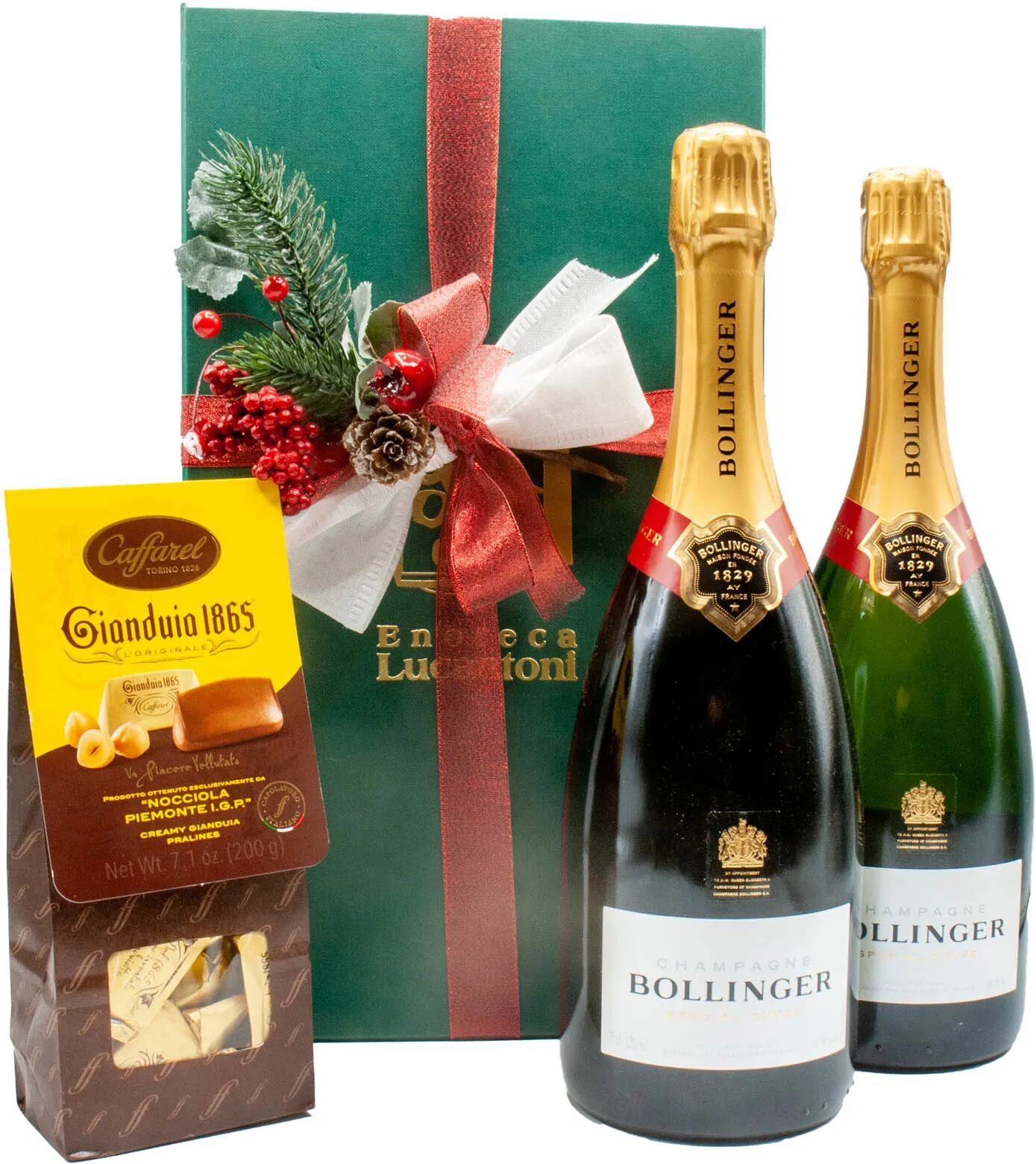 Confezione Regalo Doppia Champagne Bollinger E Cioccolatini