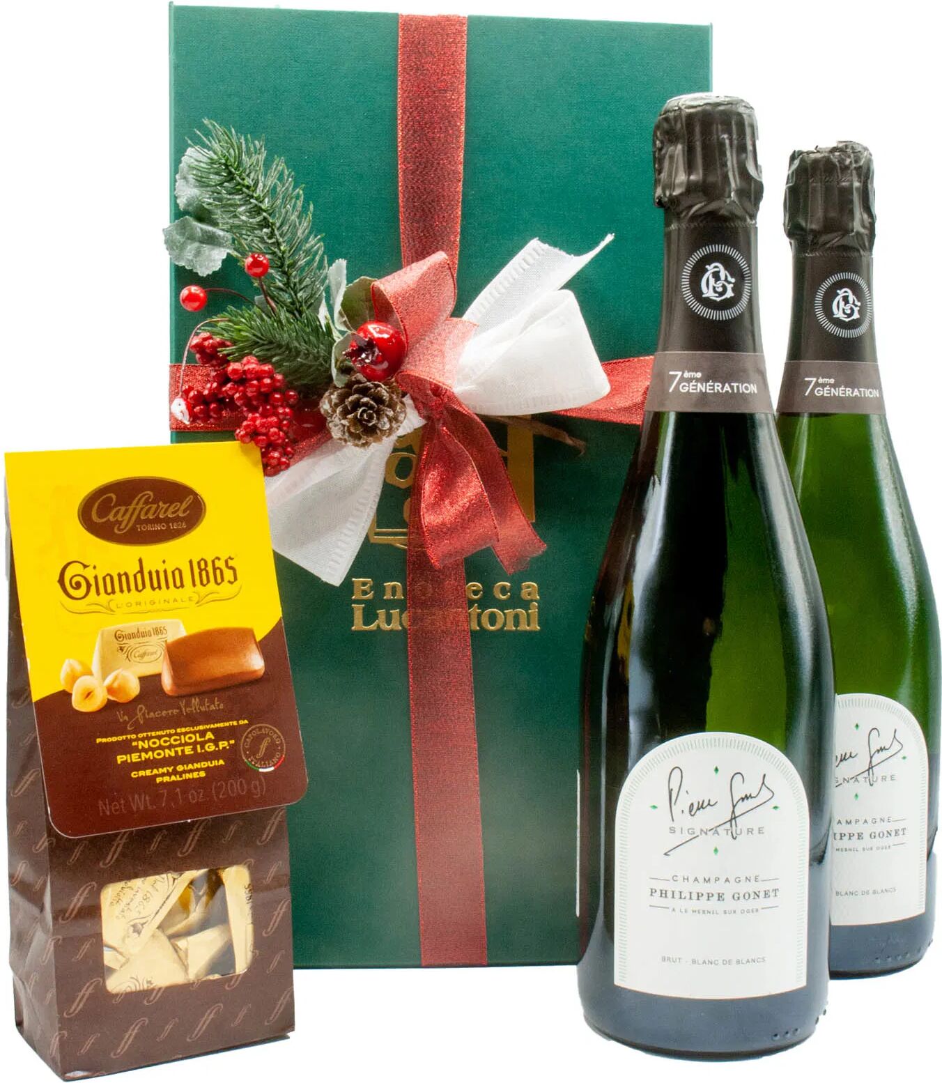 Confezione Regalo Doppia Champagne Gonet E Cioccolatini