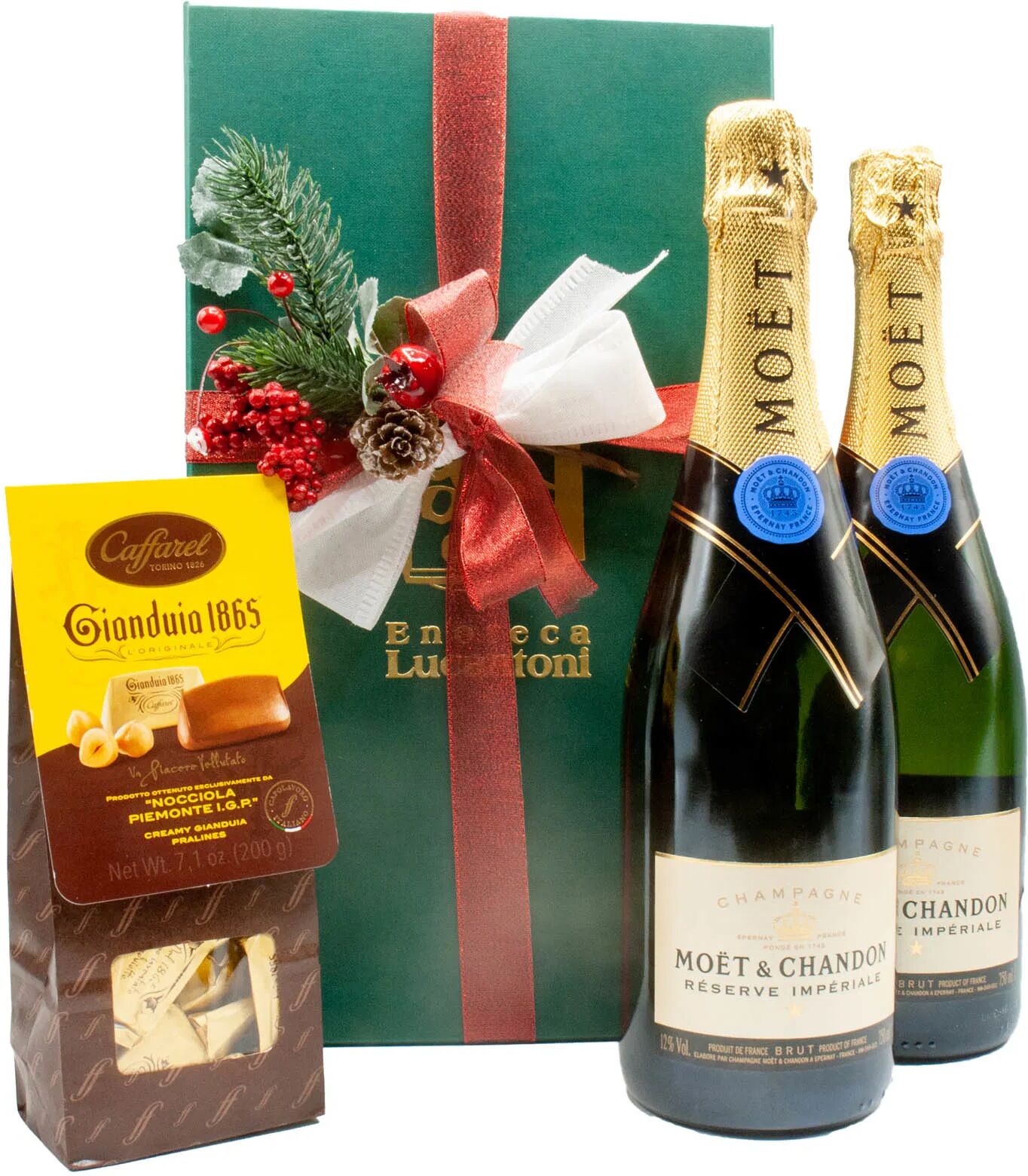 Confezione Regalo Doppia Champagne Moet Chandon E Cioccolatini