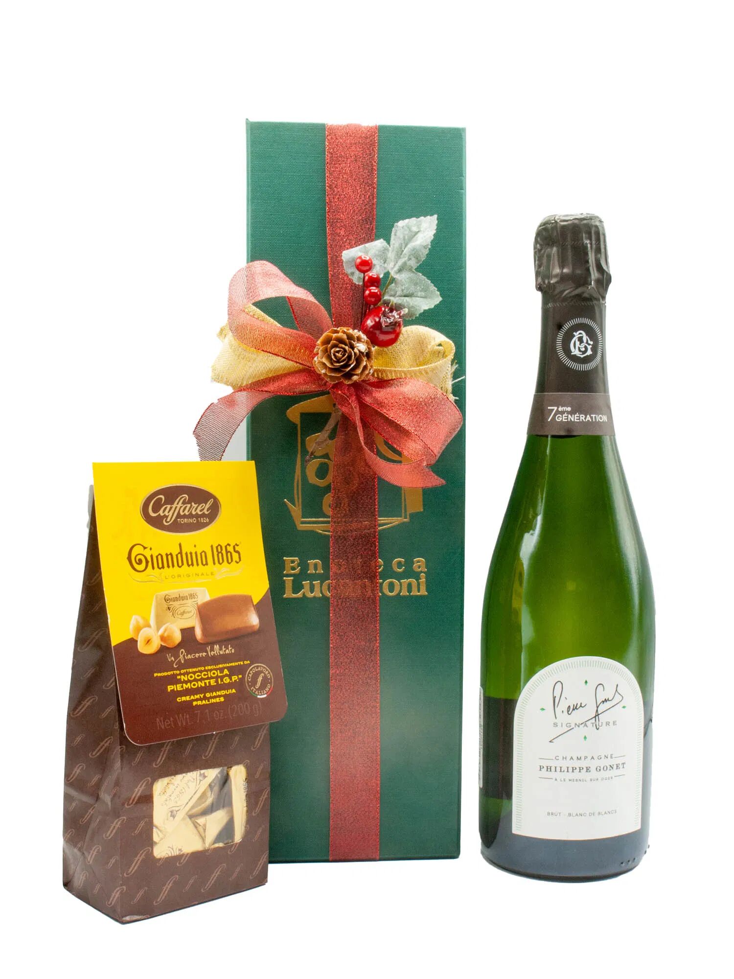 Confezione Regalo Singola Champagne Gonet E Cioccolatini