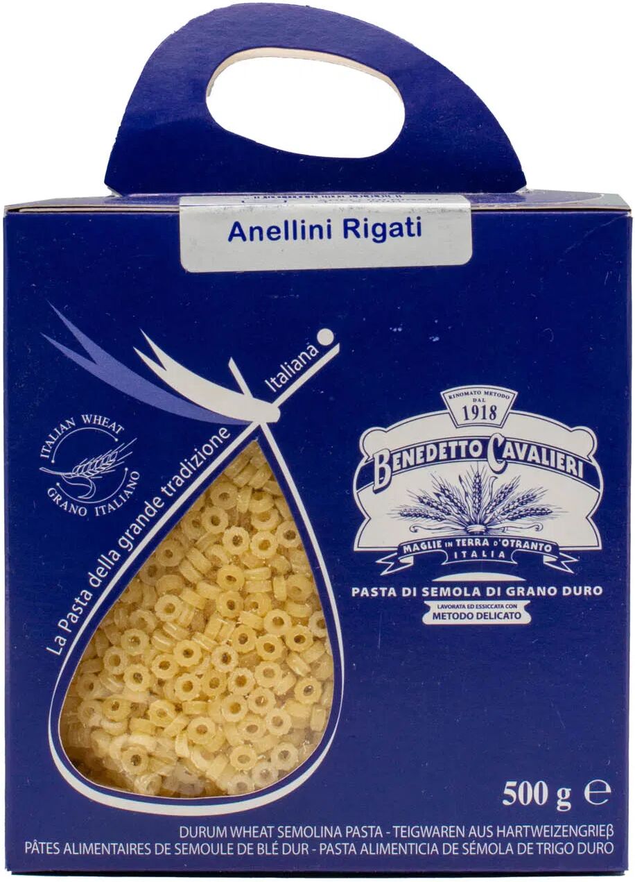 Pasta Benedetto Cavalieri Anellini Rigati Gr 500