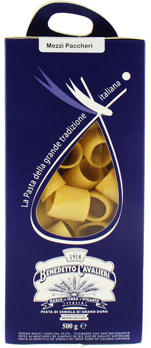 Pasta Benedetto Cavalieri Mezzi Paccheri Gr 500