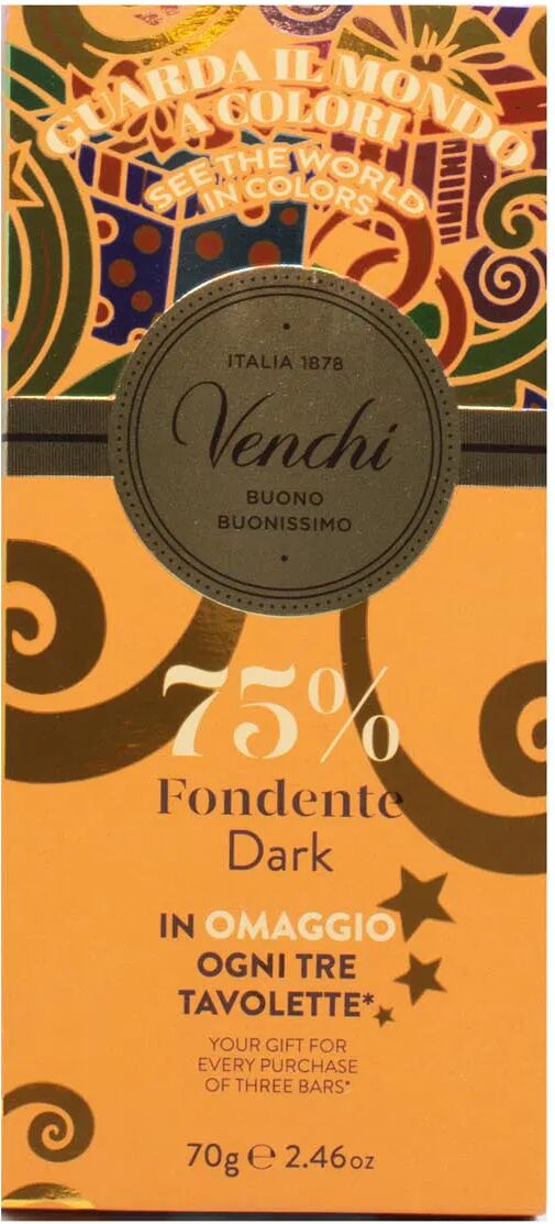 Venchi Tavoletta Fondente 75% gr 70 Colori