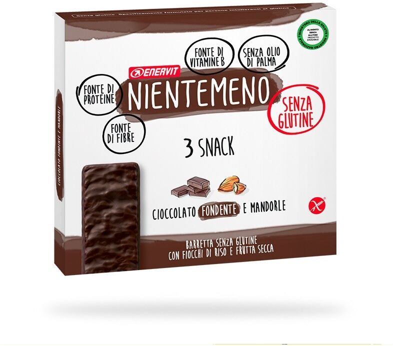 Enervit nientemeno barrette cioccolato fondente e mandorle 3x33g