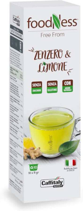 Caffitaly Tisana zenzero e limone Foodness confezione 10 capsule