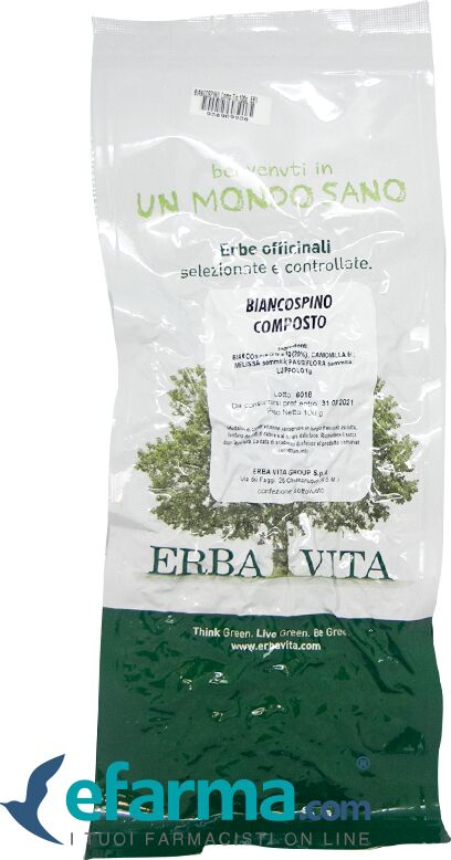 Erba Vita Biancospino Composto Tisana Integratore Azione Rilassante 100 g