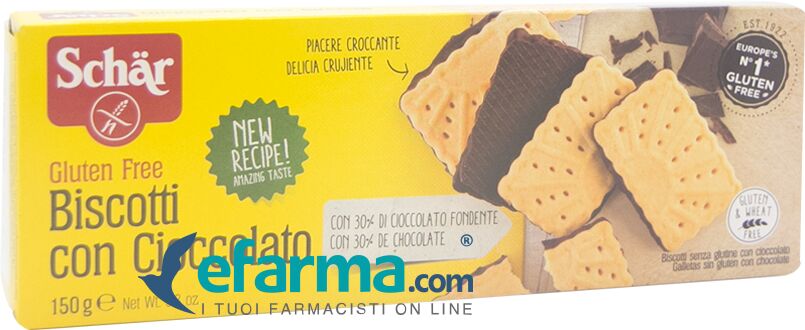 Schar Biscotti Con Cioccolato Senza Glutine 150 g