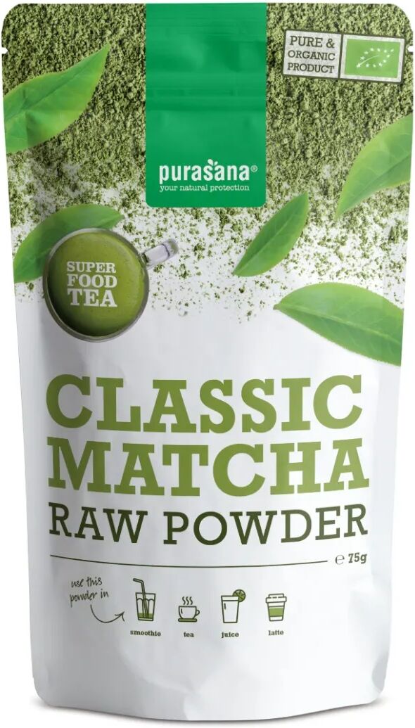 Purasana Vegan Tè Classico Matcha in Polvere Bio 75 g