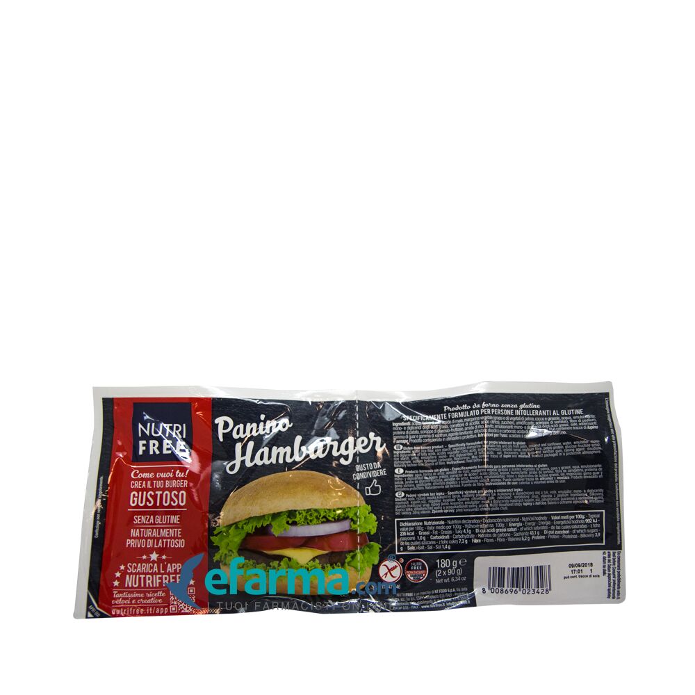 NUTRIFREE Nutri Free Panino Morbido Per Hamburger Senza Glutine 180 g