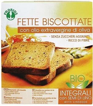 PROBIOS Fette Biscottate Integrali Con Semi Di Lino Biologico 270 g