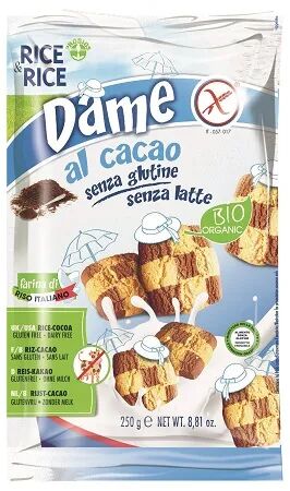 PROBIOS Rice&Rice Dame Di Riso Al Cacao Biscotti Senza Glutine 250 g