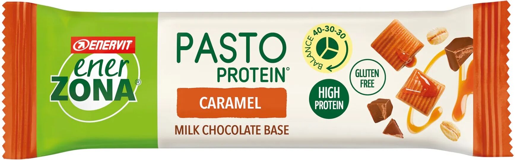 Enerzona Pasto Protein Caramel Barretta Sostitutiva Pasto 55 Gr