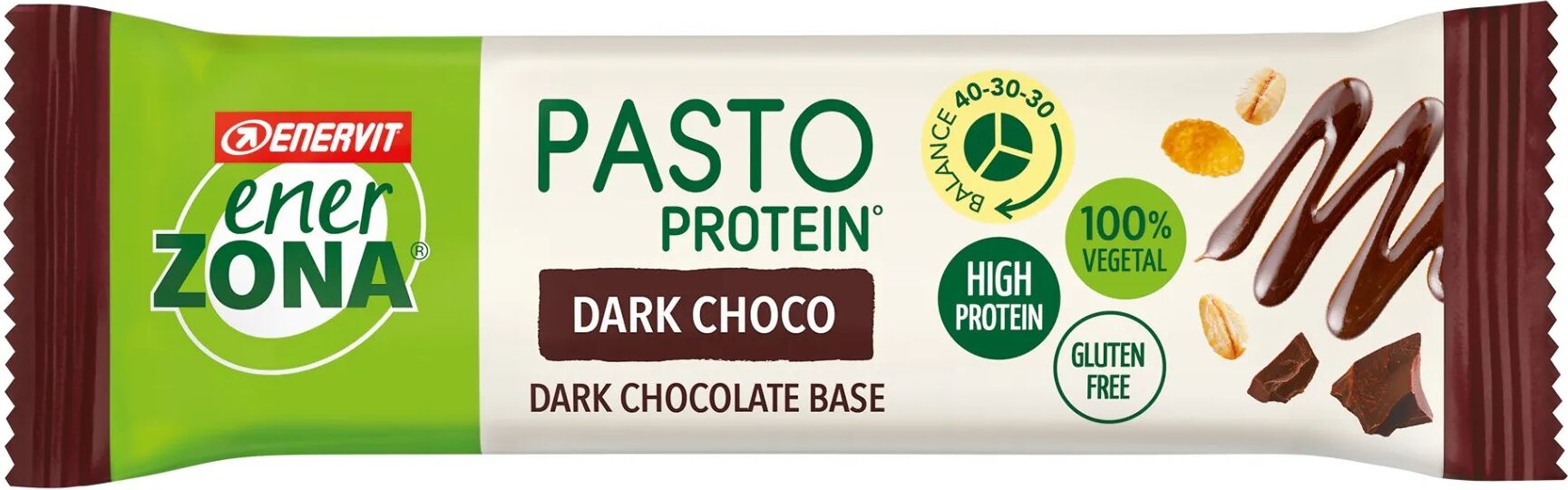 Enerzona Pasto Protein Dark Choco Barretta Sostitutiva Pasto 55 Gr