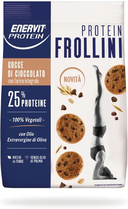 Enervit Protein Frollini con Gocce di Cioccolato con 25% Di Proteine 200 g