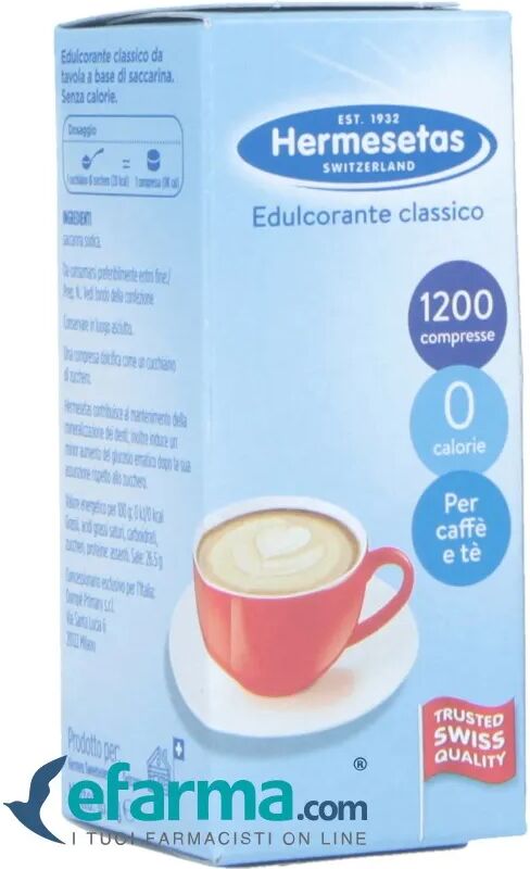 Hermesetas Original Dolcificante Classico Acalorico 1200 Compresse