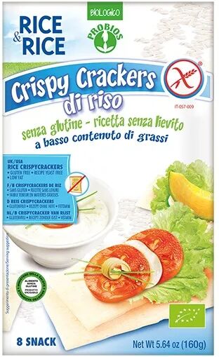 Rice&Rice Crispy Crackers Riso Senza Glutine Senza Lievito 160 g