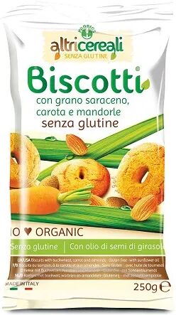 PROBIOS AltriCereali Biscotti Al Grano Saraceno Carote Mandorle Biologico 250 g