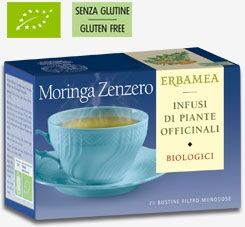 Erbamea MORINGA-ZENZERO 20 bustine filtro da agricoltura Biologica