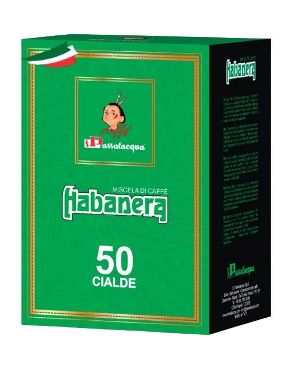 Passalacqua Caffè  Habanera - Gusto Corposo - Box 50 Cialde Ese44 Da 7.3g