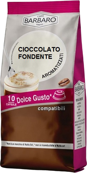 Caffè Barbaro Cioccolato Fondente Barbaro - 10 Capsule Compatibili Dolce Gusto Da 17g