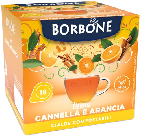 Caffè Borbone Tisana Cannella E Arancia  - Box 18 Cialde Ese44 Da 3.5g