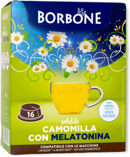 Caffè Borbone Camomilla Con Melatonina  - 16 Capsule Compatibili A Modo Mio Da 5g