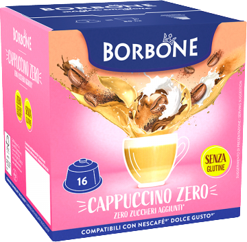 Caffè Borbone Cappuccino Zero  - 16 Capsule Compatibili Dolce Gusto Da 12g