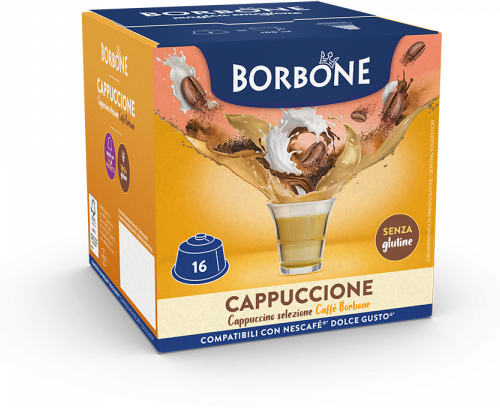 Caffè Borbone Cappuccino  Cappuccione - 16 Capsule Compatibili Dolce Gusto Da 14g