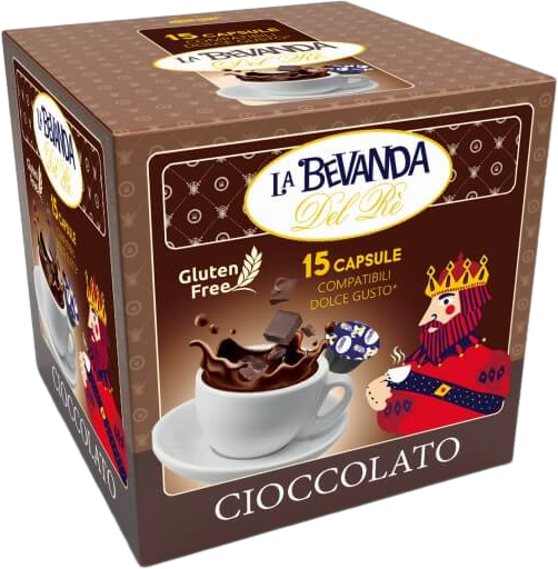 La Bevanda Del Rè Cioccolato  - Box 15 Capsule Compatibili Dolce Gusto Da 16g