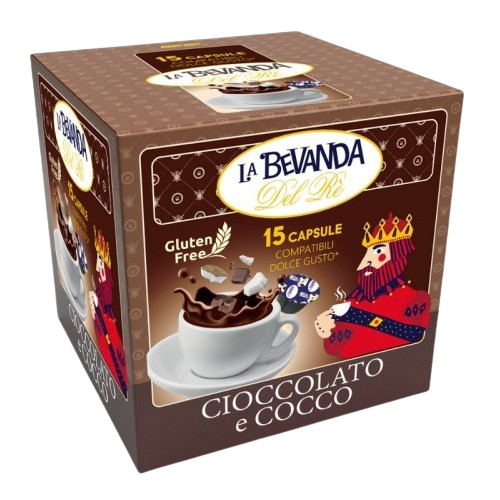 La Bevanda Del Rè Cocco & Cioccolato  - Box 15 Capsule Compatibili Dolce Gusto Da 13g