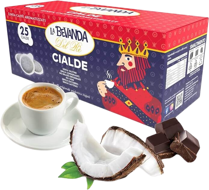 La Bevanda Del Rè Caffè Cocco & Cioccolato  - Box 25 Cialde Ese44 Da 7.5g