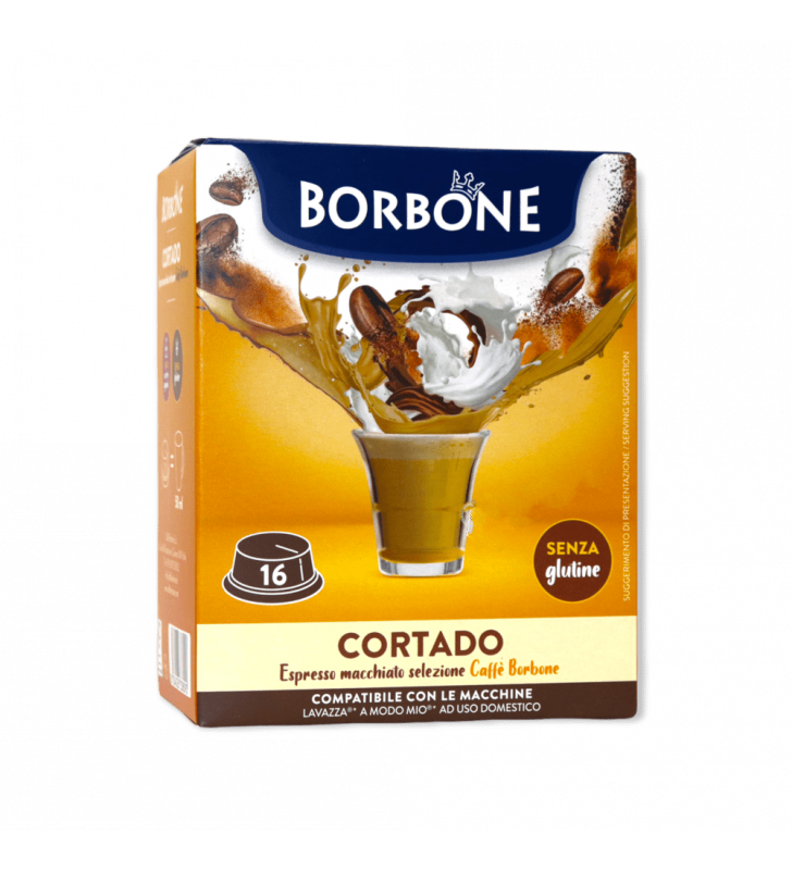 Caffè Borbone Espresso Macchiato  Cortado - 16 Capsule Compatibili A Modo Mio Da 4g