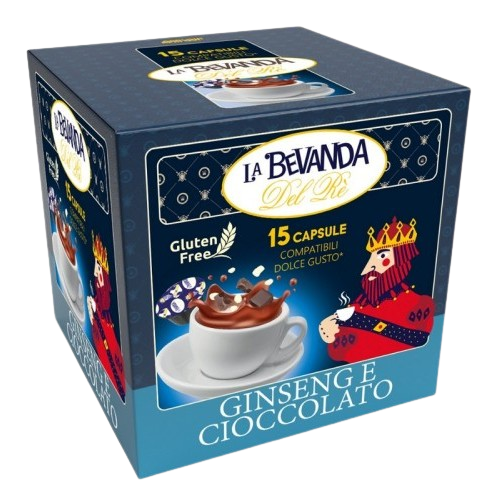 La Bevanda Del Rè Ginseng & Cioccolato  - Box 15 Capsule Compatibili Dolce Gusto Da 13g