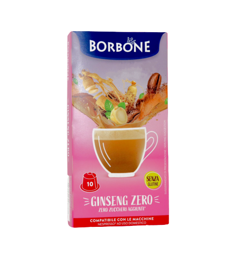 Caffè Borbone Ginseng Zero  - 10 Capsule Compatibili Nespresso Da 5g