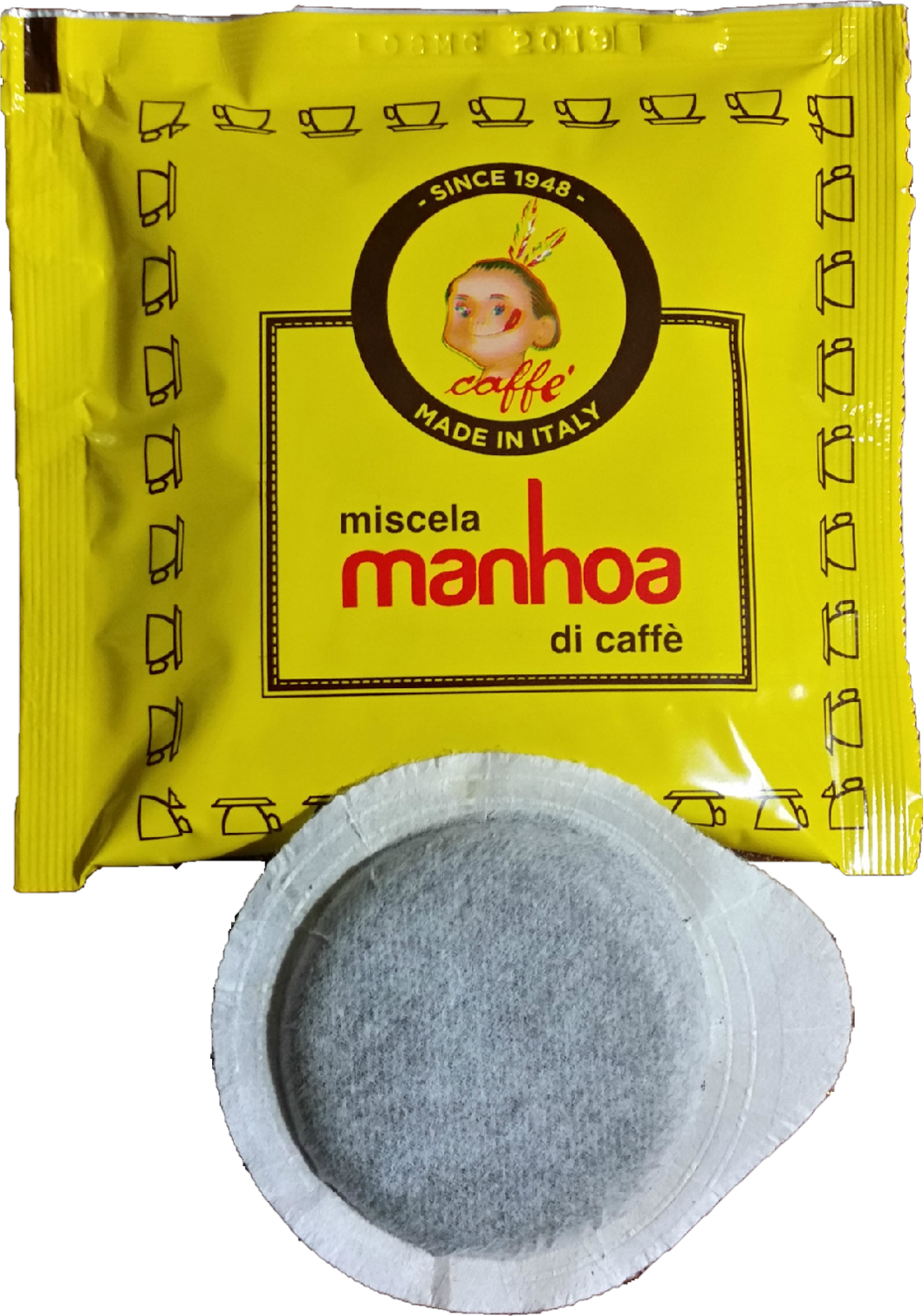 Passalacqua Caffè  Manhoa - Gusto Vellutato - Box 150 Cialde Ese44 Da 7.3g