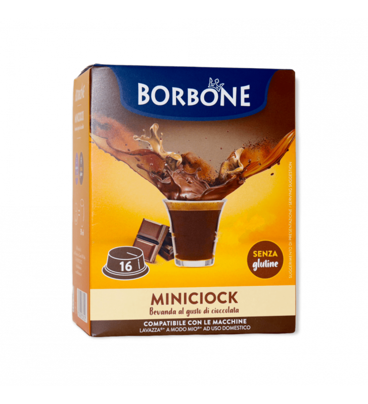 Caffè Borbone Cioccolata  Miniciok - 16 Capsule Compatibili A Modo Mio Da 8g